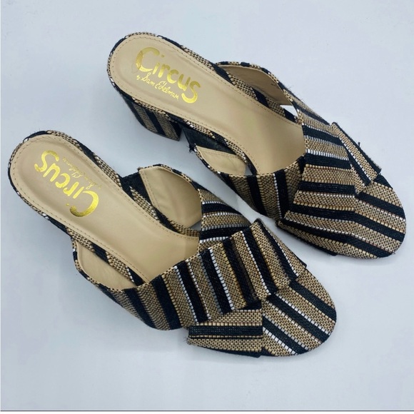 Circus by Sam Edelman Shoes - Circus by Sam Edelman – tan striped heels women’s size 9